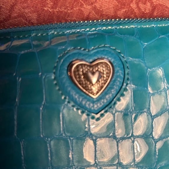 Brighton Turquoise Crocodile Embossed Wallet - Picture 2 of 9